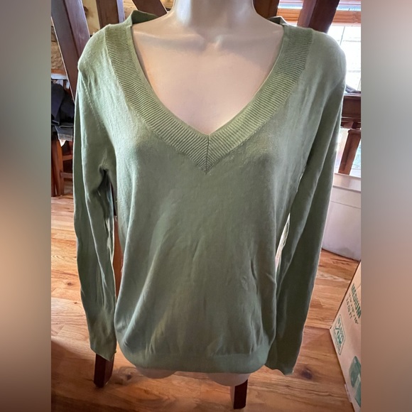 Caslon Tops - Caslon green cotton sweater Large